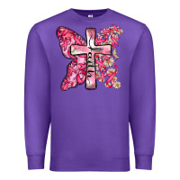 Purple faith cancer cross Premium Sweatshirt - Zillion Design Studio