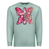 Seafoam faith cancer cross Premium Sweatshirt - Zillion Design Studio