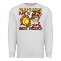 Dove Grey diamonds are a girls best friend softball Premium Sweatshirt - texasbilliewilder
