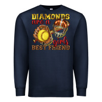 Diamonds Are A Girls Best Friend Softball Premium Sweatshirt | Teevron