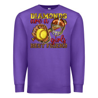 Purple diamonds are a girls best friend softball Premium Sweatshirt - texasbilliewilder