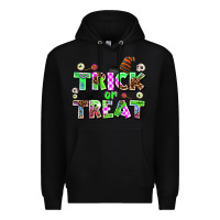Black trıck or treat Premium Hoodie - AdoDesignShop