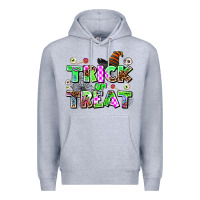 Heather Grey trıck or treat Premium Hoodie - AdoDesignShop
