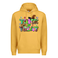Mustard trıck or treat Premium Hoodie - AdoDesignShop