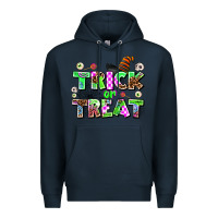 Navy trıck or treat Premium Hoodie - AdoDesignShop