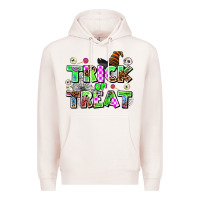 Pale Pink trıck or treat Premium Hoodie - AdoDesignShop