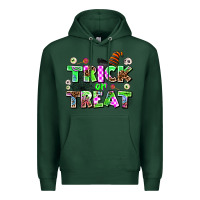 Sports Green trıck or treat Premium Hoodie - AdoDesignShop