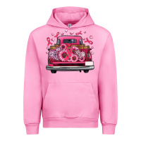 Fuchsia Pink breast cancer farm truck Urban Hoodie - Artiststas