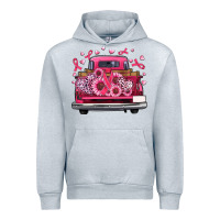 Heather Grey breast cancer farm truck Urban Hoodie - Artiststas