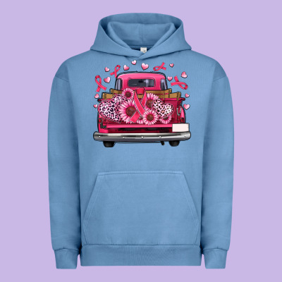 Breast Cancer Farm Truck Urban Hoodie Designed By Artiststas
