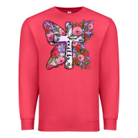 Cardinal faith butterfly cross Premium Sweatshirt - Zillion Design Studio