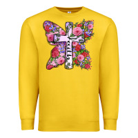 Lemon faith butterfly cross Premium Sweatshirt - Zillion Design Studio