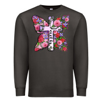 Smoke faith butterfly cross Premium Sweatshirt - Zillion Design Studio