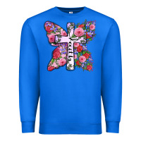 True Royal faith butterfly cross Premium Sweatshirt - Zillion Design Studio