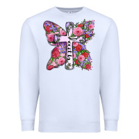 White faith butterfly cross Premium Sweatshirt - Zillion Design Studio
