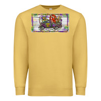 Antique Gold Mardi Gras Truck And Fleur De Lis Crawfish Premium Sweatshirt - RanaPortraitStore