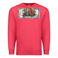 Cardinal Mardi Gras Truck And Fleur De Lis Crawfish Premium Sweatshirt - RanaPortraitStore