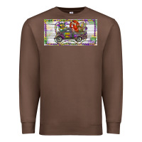 Chestnut Mardi Gras Truck And Fleur De Lis Crawfish Premium Sweatshirt - RanaPortraitStore