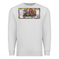Dove Grey Mardi Gras Truck And Fleur De Lis Crawfish Premium Sweatshirt - RanaPortraitStore