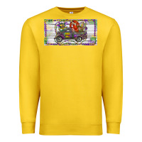 Lemon Mardi Gras Truck And Fleur De Lis Crawfish Premium Sweatshirt - RanaPortraitStore
