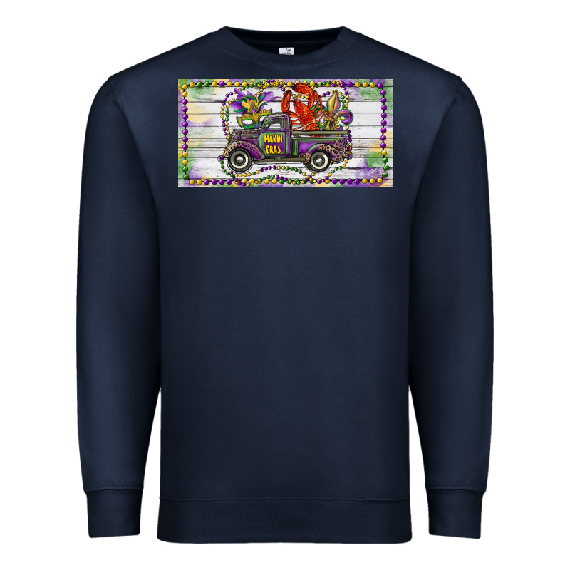 Mardi Gras Truck And Fleur De Lis Crawfish Premium Sweatshirt by RanaPortraitStore | Teevron