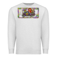 Oatmeal Heather Mardi Gras Truck And Fleur De Lis Crawfish Premium Sweatshirt - RanaPortraitStore