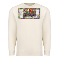 Sandshell Mardi Gras Truck And Fleur De Lis Crawfish Premium Sweatshirt - RanaPortraitStore
