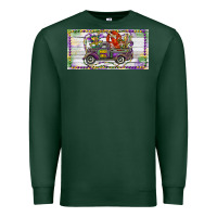 Sports Green Mardi Gras Truck And Fleur De Lis Crawfish Premium Sweatshirt - RanaPortraitStore