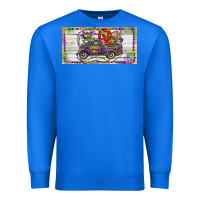 True Royal Mardi Gras Truck And Fleur De Lis Crawfish Premium Sweatshirt - RanaPortraitStore