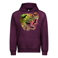 Mauve Wine bat halloween patch Urban Hoodie - BundleAndBundleShop