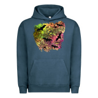 Pigment Midnight Navy bat halloween patch Urban Hoodie - BundleAndBundleShop