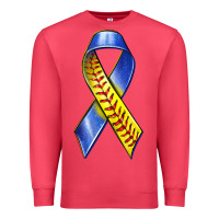 Cardinal down syndrome ribbon softball Premium Sweatshirt - texasbilliewilder