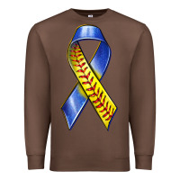 Chestnut down syndrome ribbon softball Premium Sweatshirt - texasbilliewilder