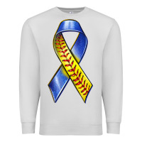 Dove Grey down syndrome ribbon softball Premium Sweatshirt - texasbilliewilder