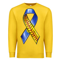 Lemon down syndrome ribbon softball Premium Sweatshirt - texasbilliewilder