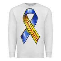Oatmeal Heather down syndrome ribbon softball Premium Sweatshirt - texasbilliewilder