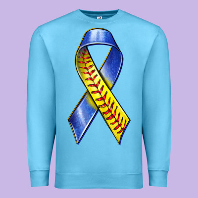 Premium Sweatshirt down syndrome ribbon softball