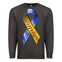 Smoke down syndrome ribbon softball Premium Sweatshirt - texasbilliewilder