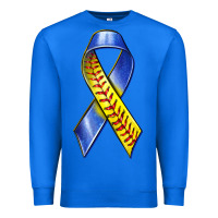 True Royal down syndrome ribbon softball Premium Sweatshirt - texasbilliewilder