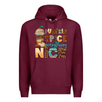 Burgundy pumpkin spice everything nice Premium Hoodie - AdoDesignShop