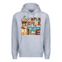 Heather Grey pumpkin spice everything nice Premium Hoodie - AdoDesignShop