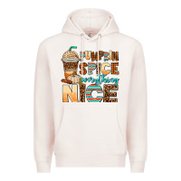 Pale Pink pumpkin spice everything nice Premium Hoodie - AdoDesignShop