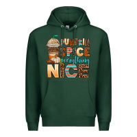 Sports Green pumpkin spice everything nice Premium Hoodie - AdoDesignShop