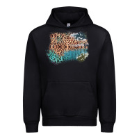 Foreset Green Leopard Wood Cowhide Pattern Mixed Western Frame Urban Hoodie - Bettercallsaul