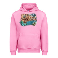Fuchsia Pink Leopard Wood Cowhide Pattern Mixed Western Frame Urban Hoodie - Bettercallsaul