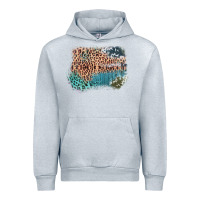 Heather Grey Leopard Wood Cowhide Pattern Mixed Western Frame Urban Hoodie - Bettercallsaul