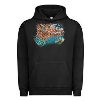 Pigment Black Leopard Wood Cowhide Pattern Mixed Western Frame Urban Hoodie - Bettercallsaul