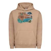 Pigment Burro Leopard Wood Cowhide Pattern Mixed Western Frame Urban Hoodie - Bettercallsaul