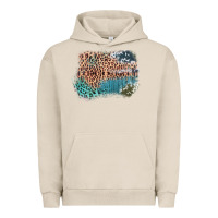 Pigment French Oak Leopard Wood Cowhide Pattern Mixed Western Frame Urban Hoodie - Bettercallsaul