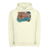Pigment Pistachio Leopard Wood Cowhide Pattern Mixed Western Frame Urban Hoodie - Bettercallsaul